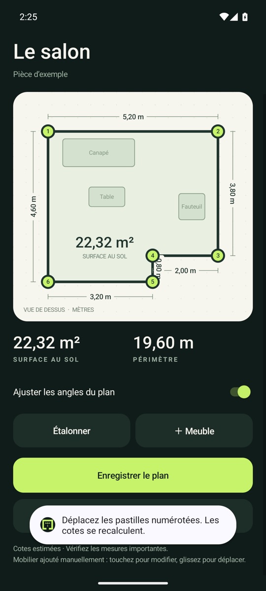 Aperçu de Metra — capture de l’application
